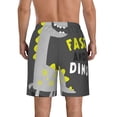thumbnail image 3 of Naloa Cute Dinosaur Men's Beach Shorts, Surfing shorts, Swim trunks, Quick Dry Swim Trunks for Surfing Beach Fun - 3X-Large, 3 of 9