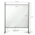 thumbnail image 2 of M&T Displays 31.5x39.37 Inch Clear Hygienic Barrier with Aluminum Bars, Sneeze Guard, Protective Window for Cashiers, Workers, Employers and Customers, Barrier Against Coughing & Sneezing, 2 of 7