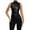 Black, variant on SHITINN 3xl 3x Top Women Women's Solid Color Leather Collarless Asymmetrical Hem Slim Fit Sleeveless Vest Top
