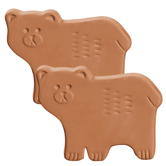 ACDANC 2Pcs Polar Bear Shape Brown Sugar Saver,Bidirectional Humidity Control Sugar Keeper Disc,Natural Terracotta Stone for Dry or Moisture Storage
