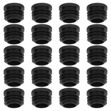 20 Pcs Bouchon de Tuyau Rond Bouchon de Bouchon de Trou en Plastique Bouchons de Poteau Insert de Glisse pour Pieds de Chaise en Métal