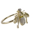 thumbnail image 3 of Fennco Styles Decorative Bejeweled Bumble Bee Design Metal Napkin Rings, Set of 4 - Gold Napkin Rings, 3 of 4