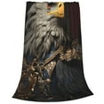 thumbnail image 2 of Honeii Noble Style Bald Eagle Print Fleece Blanket - Throw Blanket for Bed, Sofa, Couch, Camping, and Travel , Microplush Ultra Soft Warm Blanket-40"x30", 2 of 7