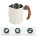 thumbnail image 3 of Milk Frothing Pitcher 600ml/1000ml Latte Art Cup Stainless Steel Latte Jug Thickened Espresso Milk Frothing Cup with Handle for Home, 3 of 8