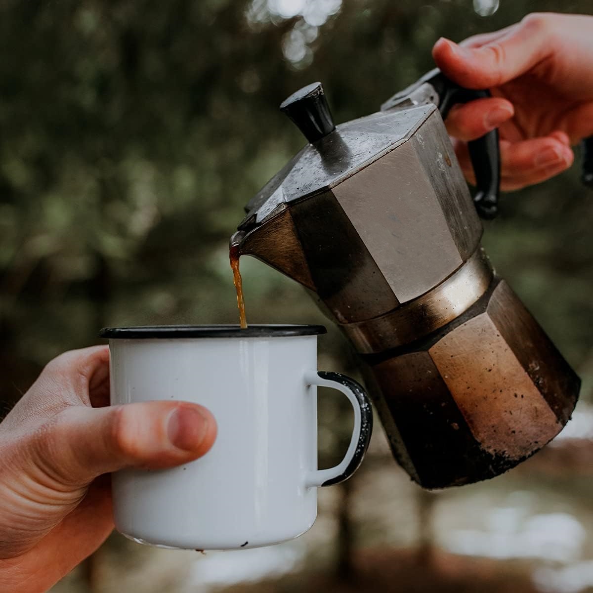 Iconic Stovetop Espresso and Coffee Maker that makes Real Italian Coffee, Moka Pot 3 Cups (4.3 Oz - 130 Ml), Aluminium