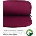 thumbnail image 2 of Funda para portátil Naukay de neopreno resistente al agua de 14 pulgadas, color rojo vino, 2 of 7