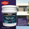 thumbnail image 3 of Cretosil Pintura Vinil Acrílica Mate Interior/Exterior 4 Litros (Color Gris Perla), 3 of 5