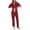 Wine red, variant on Women's 100% Cotton Pajama Set Button Down Sleepwear Short Sleeve Shirt and Long Pants Soft ladies Lounge Sets(Wine Red, XL)