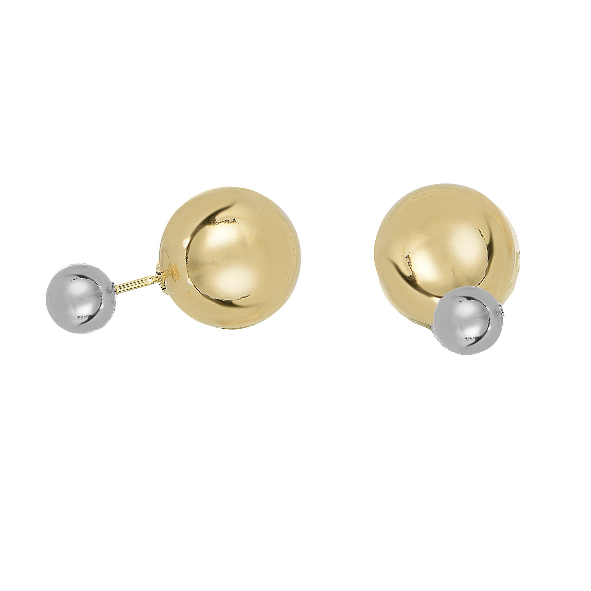 White gold ball earrings 8mm Outlet