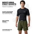 thumbnail image 2 of Exxact Sports MMA Shorts, No Gi BJJ Shorts for Men for Boxing, UFC, Kickboxing, Grappling, Jiu Jitsu & Cross Training (Army Green, Small), 2 of 7