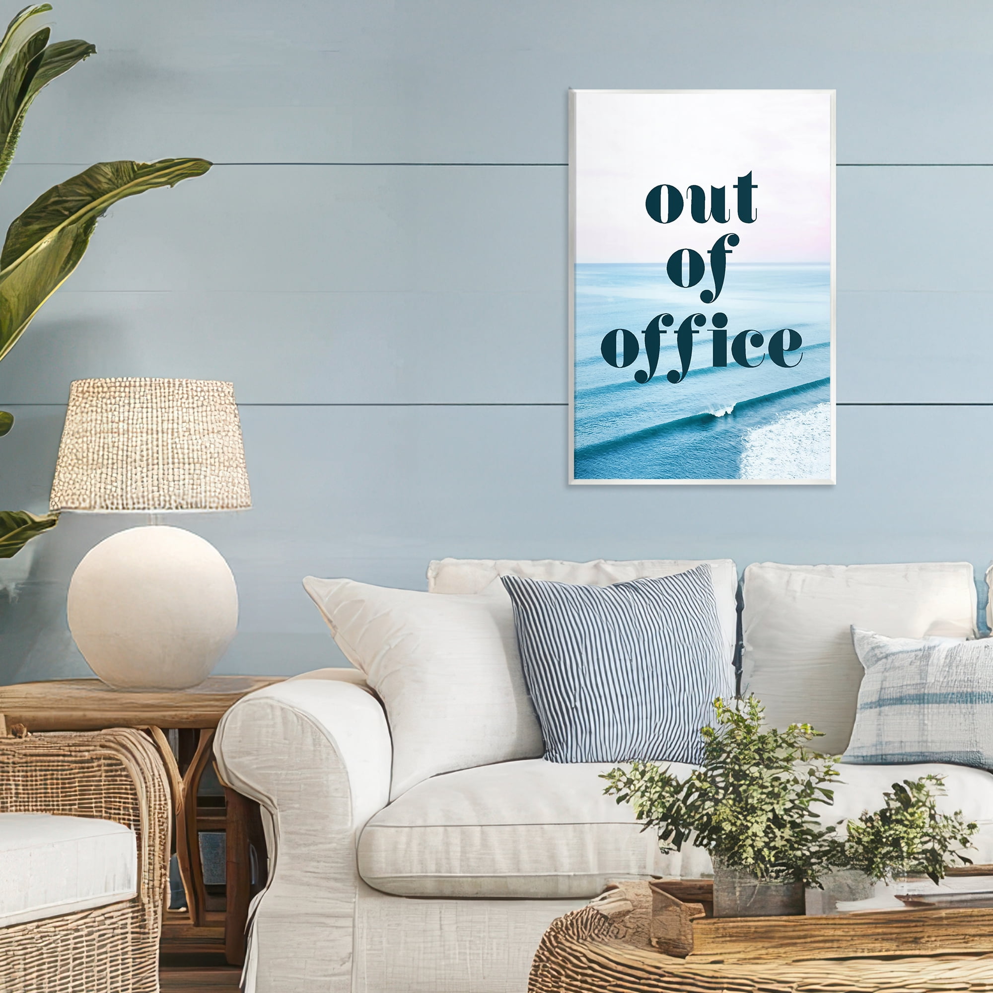Out of Office Ocean Waves Wall Plaque Art, design by Lil' Rue