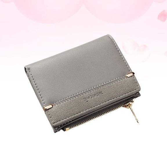 COSMOBETTY 1Set Portable Wallet For Women With Zipper Coin Storage Card Holder Cash Holder Small Purse