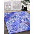thumbnail image 3 of Ahgly Company Machine Washable Indoor Square Transitional Day Sky Blue Area Rugs, 7' Square, 3 of 7