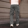 thumbnail image 5 of YABCSAZ Mens Cargo Pants Mid Rise Straight Leg Multi Pocket Breathable Casual Work Pants Cotton Blend Outdoor Joggers Streetwear Trousers with Pockets for Men, 5 of 8
