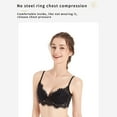 thumbnail image 4 of Bigersell Strappy Bra Wirefree Bra Thin Cup Girl Comfortable Lace Underwear Women Size Soft Bra, Style 7497, Black 36B, 4 of 4