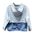 thumbnail image 7 of SGMVNU Boys Girls Rain Jackets Lightweight Waterproof Hooded Raincoats Windbreakers for Kids, Contrast Color Hood Zipper Jacket for Autumn,Blue,16-17 Years, 7 of 7