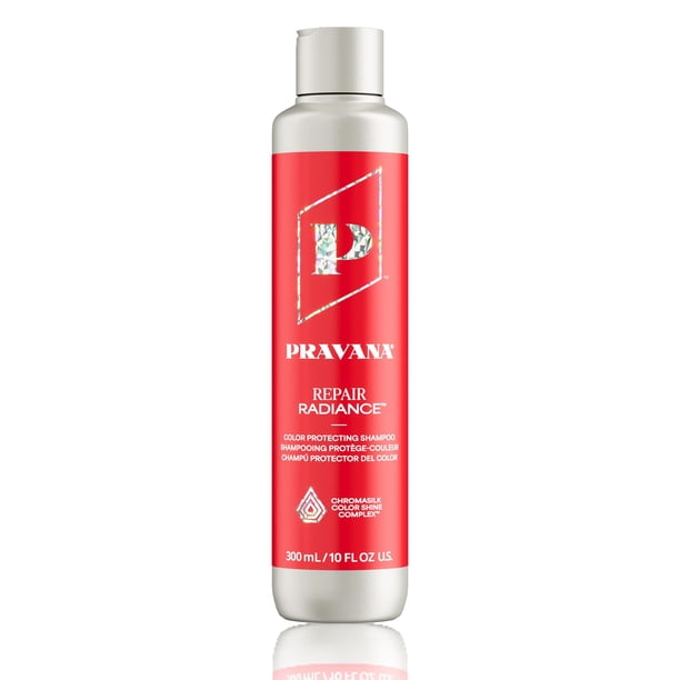 PRAVANA Repair Radiance Shampoo 300 ml, para Cabellos Teñidos y Dañados, Aporta Brillo y Protección del Color, Fortalece Hebras y Protege el Cabello, con Vitamina E y