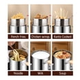 thumbnail image 4 of Danhjin Fryer Fryer Multi-function Mini 304 Stainless Steel Hot Oil Pot, Mini Oil-saving Artifact With Filter, Three-in-one Frying Set (lid + Pot + Matching Slip Through, 4 of 9