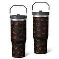 thumbnail image 2 of 1pc Halloween Orange 30oz Tumbler with Straw & Handle - Insulated Stainless Steel Cup | Holiday Gift for Man Women (Christmas, Valentine's, Birthday), 2 of 7