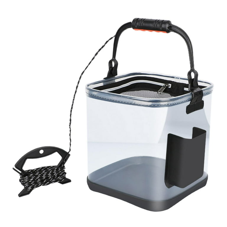 Fishing Bucket Transparent EVA for Caught Fish W/ Handle Fishing Bucket Transparent EVA for Caught Fish W/ Handle