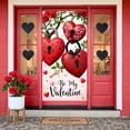 thumbnail image 3 of Red White Theme Love Welcome Banner Heart Pattern Romantic Display Gnome Design LOVE Letter Heart Backdrop for Valentine's Day Party Romantic Gathering Welcome Event, 3 of 9