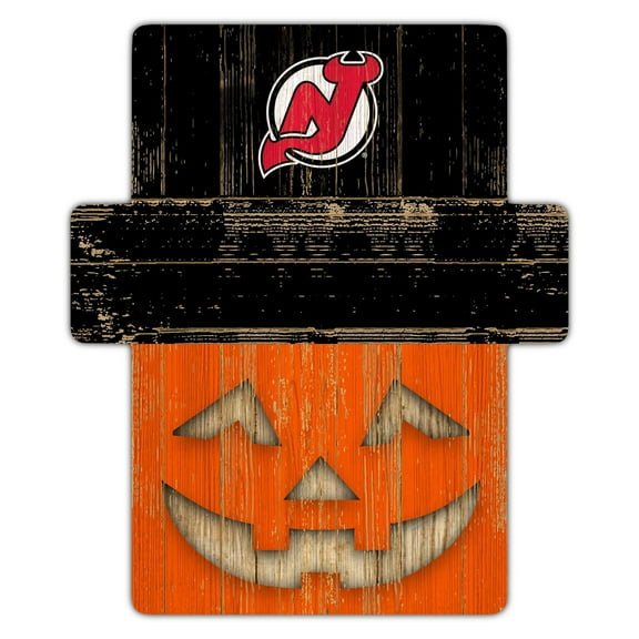 New Jersey Devils 12" x 12" Jack-O-Lantern Display