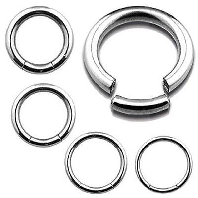 1/2 Inch 8g Captive Bead Rings - Nipple Ring Segment Captive Bead Body Jewelry Pair 14 gauge 1/2