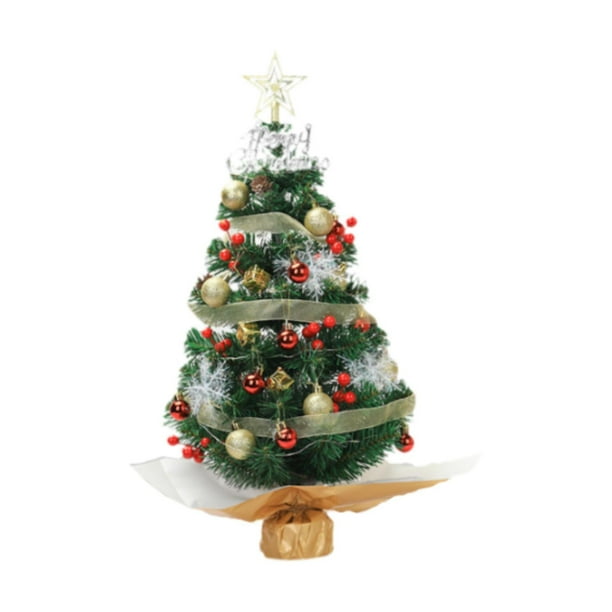 Árbol de Navidad de escritorio Árbol de Navidad en miniatura Árbol de Navidad artificial 60cm verde
