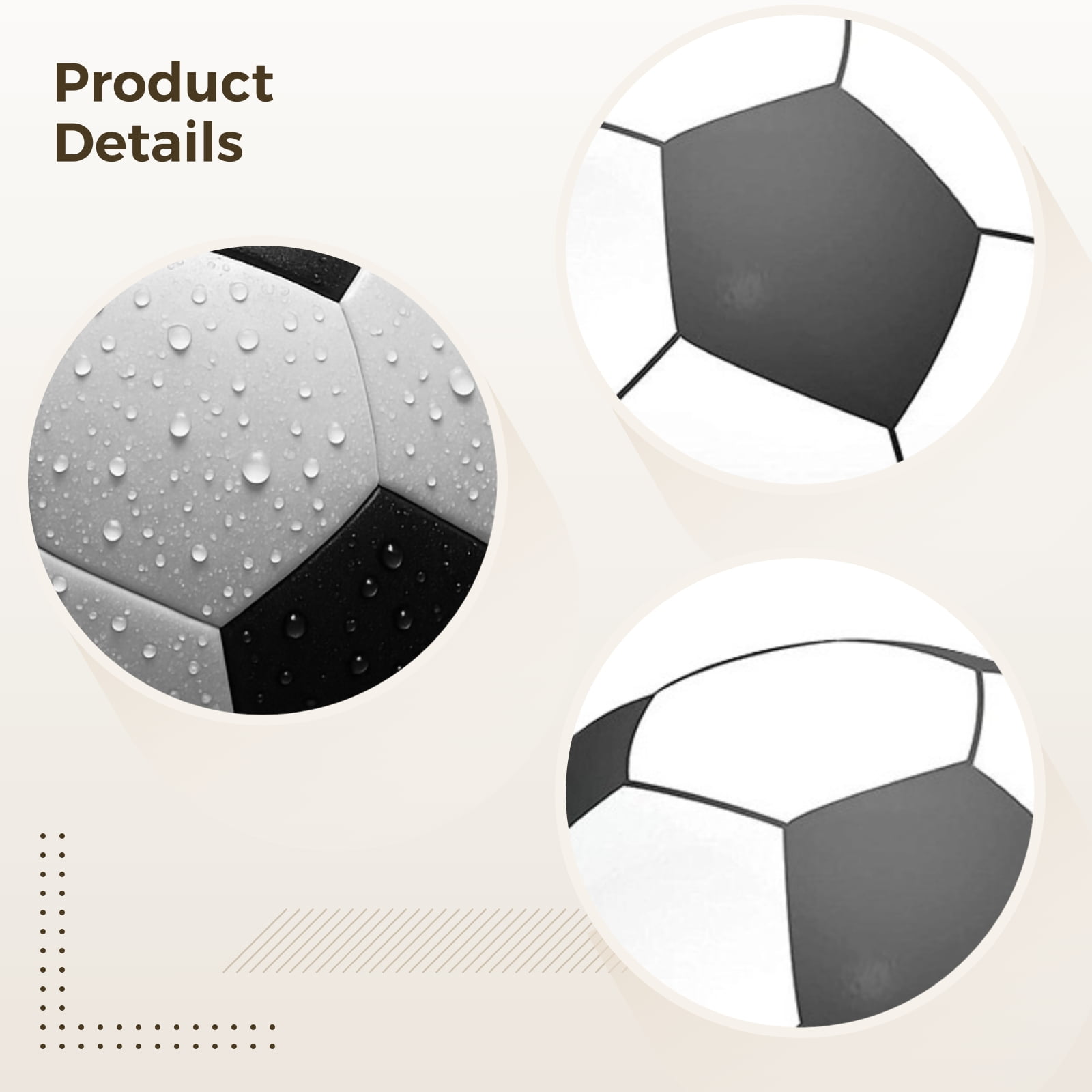Giant Inflatable Beach Soccer Ball, Black & White, 59 in (150 cm), Long-Lasting PVC for Outdoor Fun, Ideal for Schools, Parties, and Sports Events