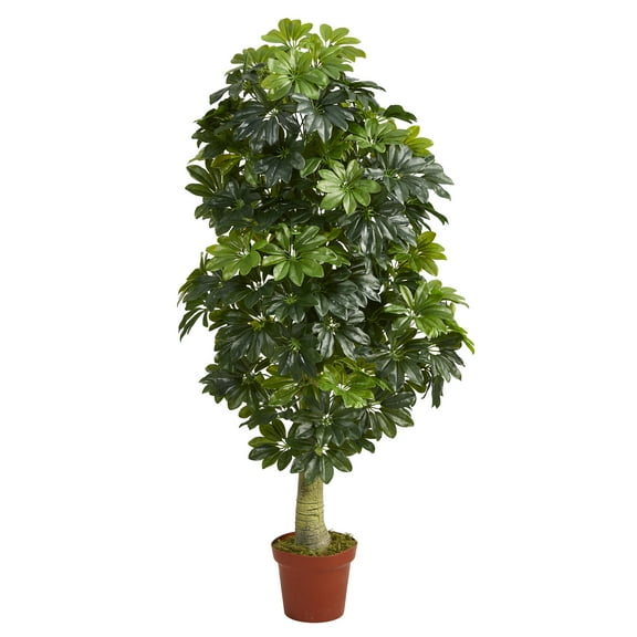 Nearly Natural 5' Schefflera Artificial Tree (Real Touch)