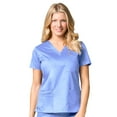 thumbnail image 2 of Maevn Blossom 3 Pocket V-Neck Scrub Top & Utility Pocket Cargo Scrub Pant Set, 2 of 5