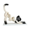 thumbnail image 3 of Resumen de figuras de gato Crafts Decoración de la estatua de la estatua Desktop Resina Kitty Figura Minimalista de arte Minimalista para estantería 30x10x29cm, 3 of 8