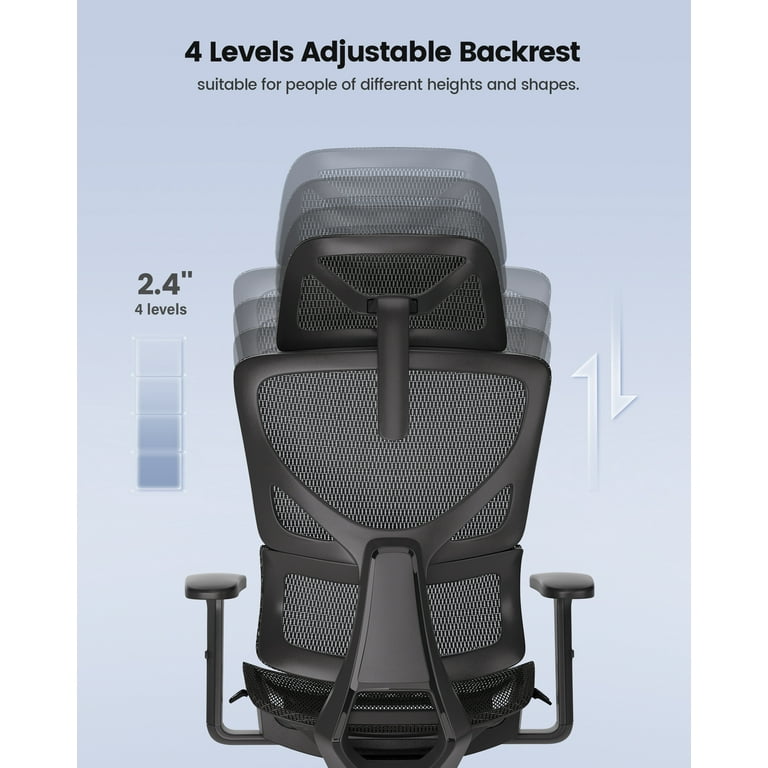 Ergonomic Office Chair Mesh - Seat Depth Adjustable Home Office