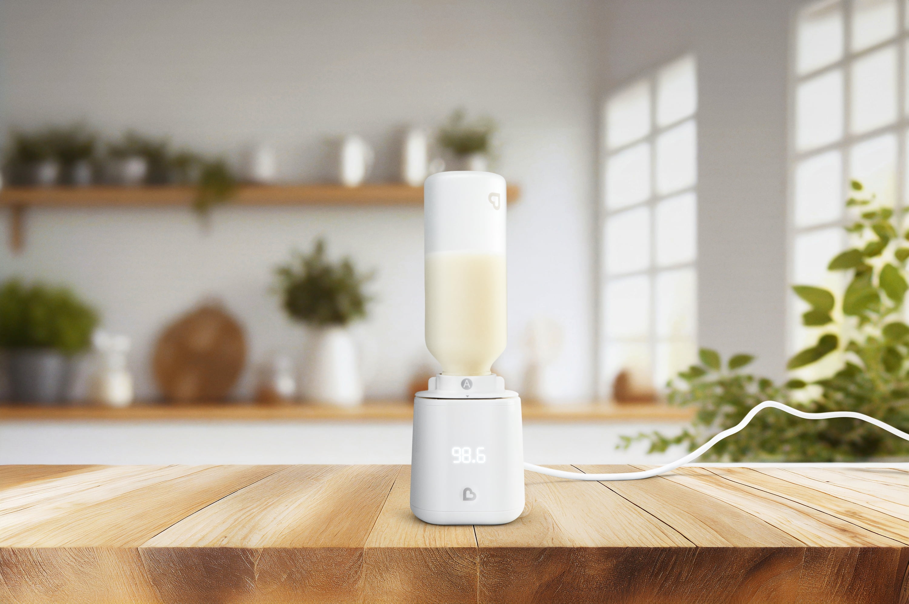 Munchkin® Simple Touch Bottle Warmer with Digital Temperature Display, Easy Heating to 98.6°F, White