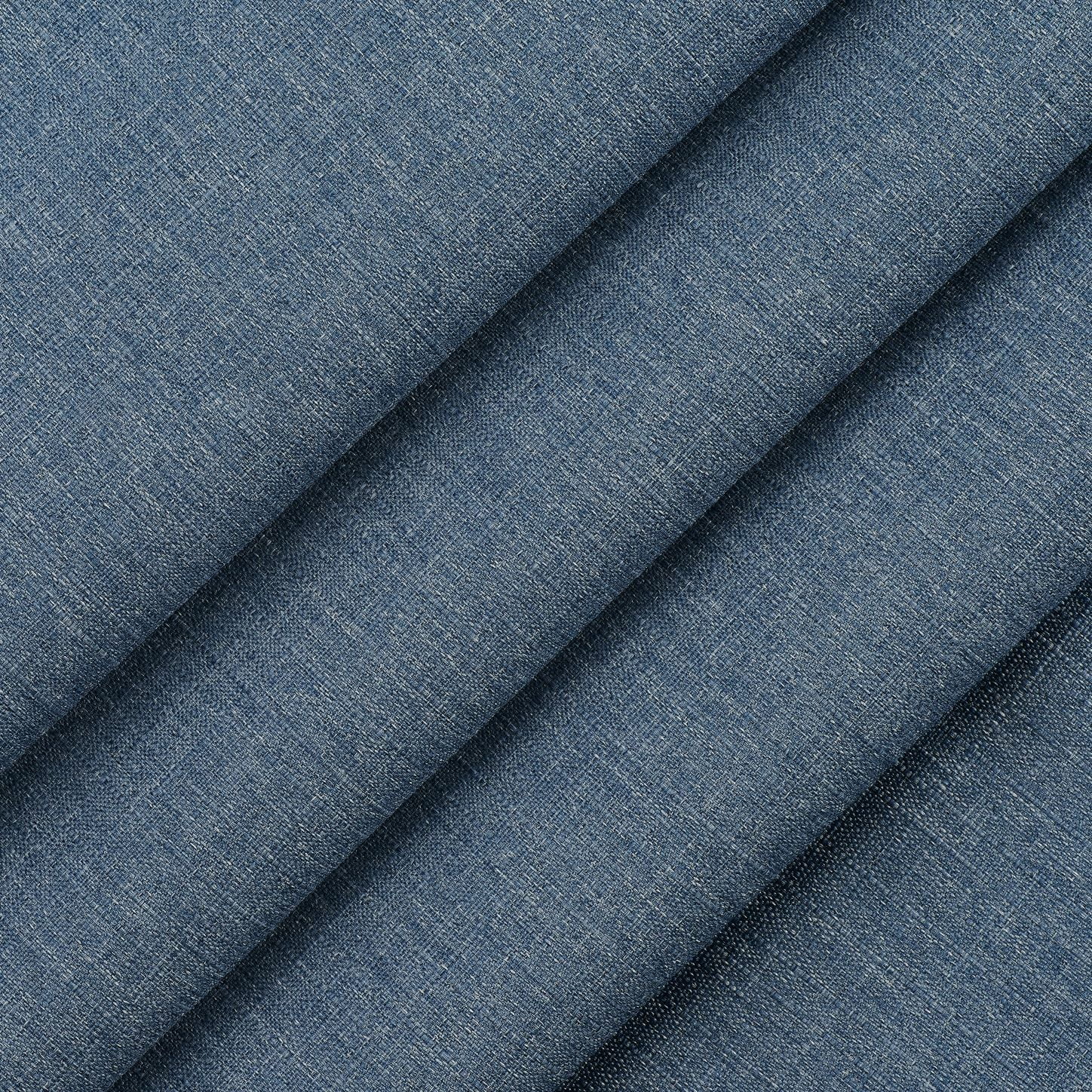 Eclipse Cannes Magnitech 100% Blackout Curtain, Rod Pocket Window Curtain Panel, Seamless Magnetic Closure, 63 in long x 40 in wide, (1 Panel), Denim Blue