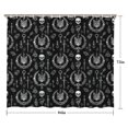 thumbnail image 5 of Black White Gothic Cat Skull Key Pattern Shower Curtain 84"x72" ,Bathroom Decorative Shower Curtains Set with 12 Hooks,Modern Waterproof Washable Shower Curtain, 5 of 6