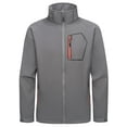 thumbnail image 3 of Little Donkey Andy Men's Softshell Hiking Jackets Ski Snow Fleece Lined Lightweight Removable Hood Steel Grey L, 3 of 7