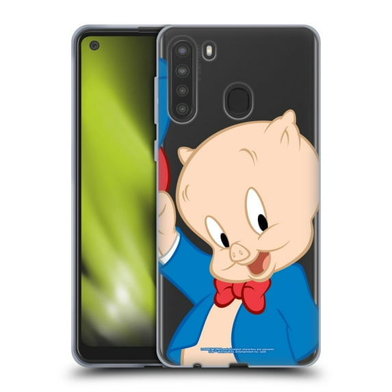 Head Case Designs Officially Licensed Looney Tunes Personajes Porky Pig Soft Gel Case Compatible with Samsung Galaxy A21 (2020)