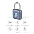 thumbnail image 2 of Mini Fingerprint Padlock USB Rechargeable Fingerprint Lock 20 Fingerprints IPX2 Splashproof Anti-Theft Security Padlocks for Door Bike Luggage Backpack Cabinet, 2 of 6