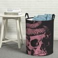 thumbnail image 6 of Susaid Skull and Snake Art Print Waterproof Oxford Cloth Storage Circular Laundry Hamper BasketCapacity for Home-Small, 6 of 6