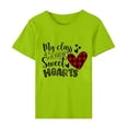 thumbnail image 5 of Fesfesfes T Shirts for Women's Valentine's Day Love Printed Short Sleeved T-shirt Top Short Sleeved Round Neck Top/Shirt Shirt for Women L(US:8), 5 of 6