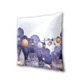 thumbnail image 3 of Watercolor Halloween Town Throw Pillow Covers Pillowcases 18 x 18 Inch Home Decor 2 Packs for Bedroom Sofa, 3 of 6