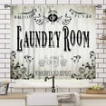 thumbnail image 3 of Laundry Room Curtains for Windows,Rustic Farmhouse Dry Wash Fold Repeat Country Vintage Brown Window Treatments Bedroom Living Room Bathroom Room Curtain 2 Panel,55X39 Inch, 3 of 5