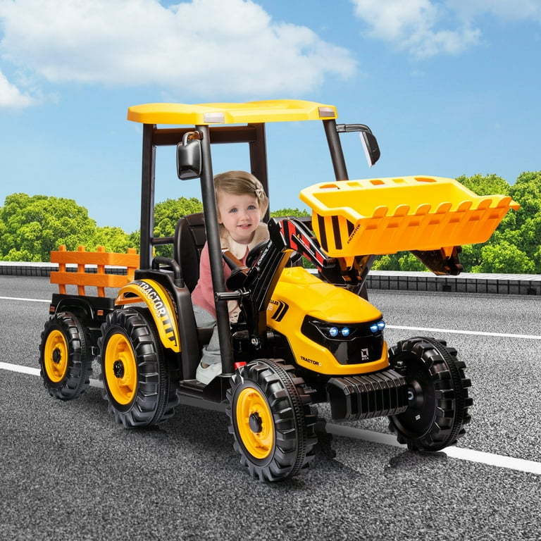 Battery powered ride on backhoe sale