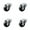 4 Swivel - No Brakes  - Black, variant on 4 Inch Soft Rubber Wheel Swivel Bolt Hole Caster Service Caster Brand