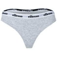 thumbnail image 4 of ellesse tangas señora, pack de 6 - HILLAR, ropa interior, algodón elástico, logo en cintura Negro/Blanco/Gris S (Small), 4 of 7