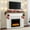 White1-47", variant on EROMMY 47" Electric Fireplace TV Stand with Tall Electric Fireplace Heater Freestanding, Remote Control, 3D Realistic Flame, Adjustable Flame Level, White
