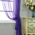 thumbnail image 6 of Efavormart 2 Panels Purple Sheer Organza Window Drapery with Rod Pocket Window Treatment Curtain Panels - 52"x 108", 6 of 9