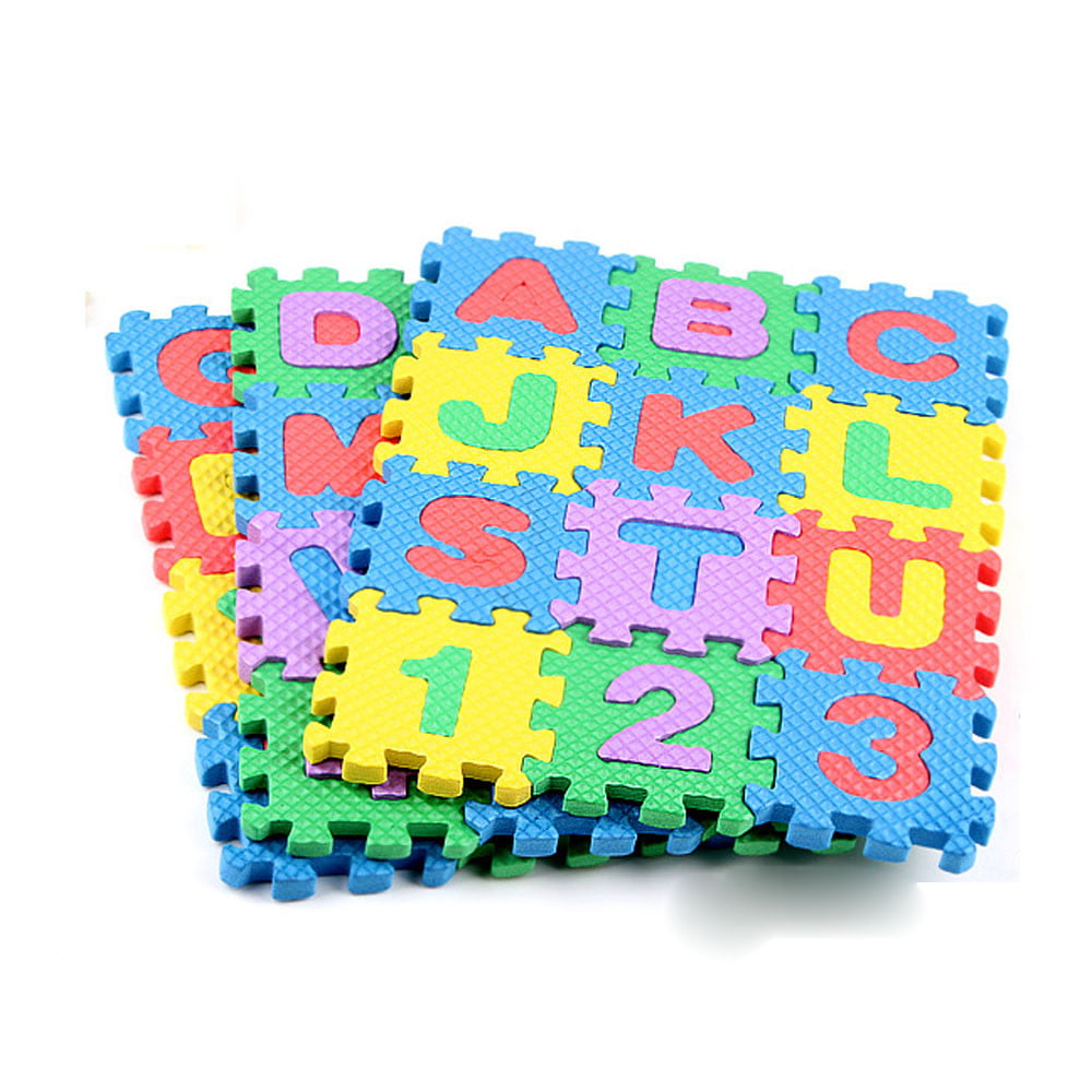 Mini 36pcs Puzzle Kid Toy Alphabet A-Z Letters Numeral Foam Mat New C 