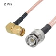 thumbnail image 3 of RG316 Coaxial Cables SMA Male Right Angle to BNC Male Low Loss Coaxial Cable 1.6FT Orange 2Pcs, 3 of 6